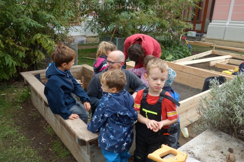 Gartenprojekt 2022 Neue Hochbeete für den Gemüsegarten Kindergarten